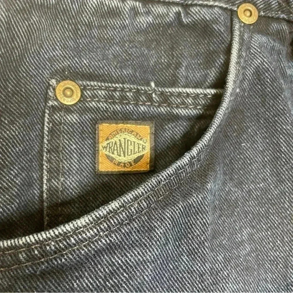 Wrangler Mens Dark Blue Jeans 38x32 Regular - Picture 3 of 10
